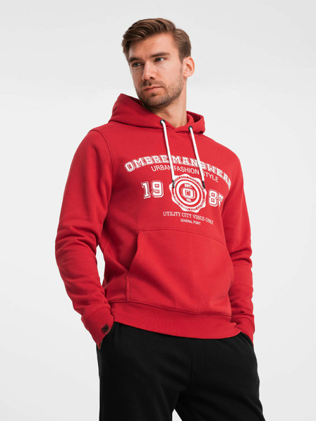 Ombre Clothing Hanorac tip cangur imprimat pentru bărbați - îmbrăcăminte Ombre