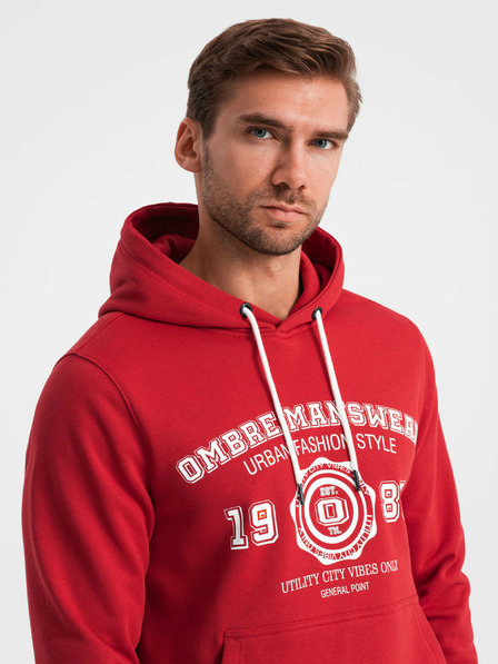 Ombre Clothing Hanorac tip cangur imprimat pentru bărbați - îmbrăcăminte Ombre