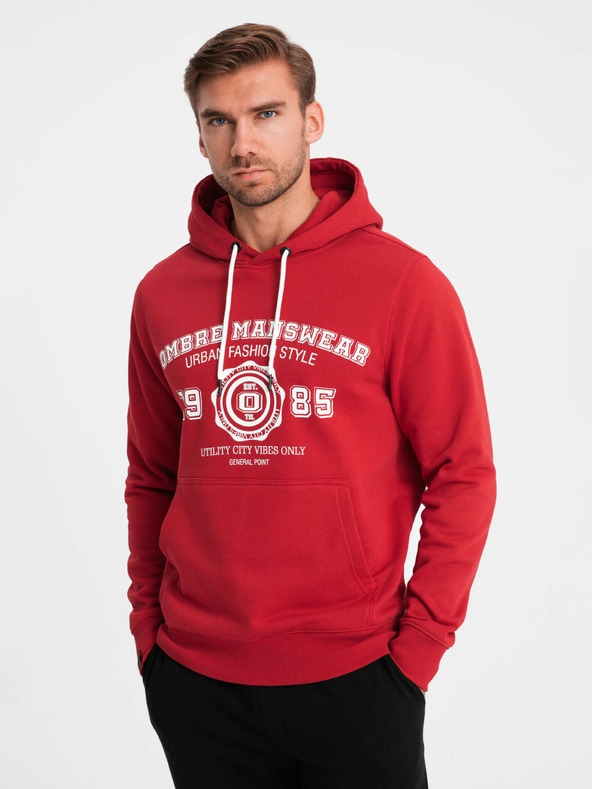 Ombre Clothing Hanorac tip cangur imprimat pentru bărbați - îmbrăcăminte Ombre