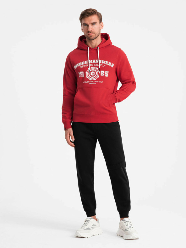 Ombre Clothing Hanorac tip cangur imprimat pentru bărbați - îmbrăcăminte Ombre