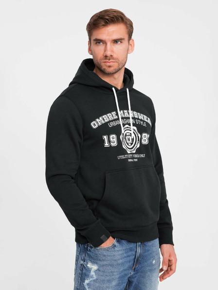 Ombre Clothing Hanorac tip cangur imprimat pentru bărbați - îmbrăcăminte Ombre