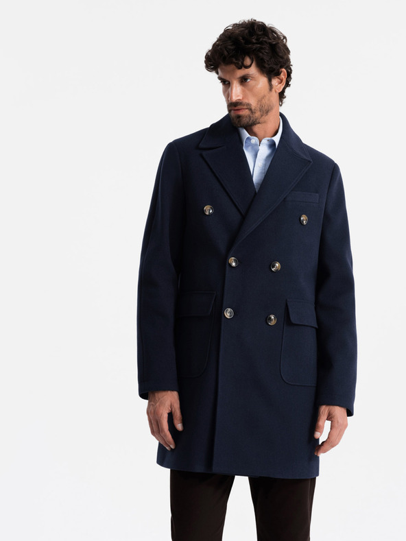 Ombre Clothing Palton bărbătesc cu croială dublă Ombre Clothing