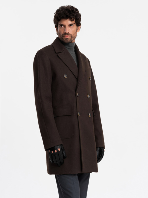 Ombre Clothing Palton bărbătesc cu croială dublă Ombre Clothing