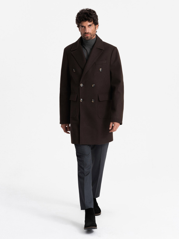 Ombre Clothing Palton bărbătesc cu croială dublă Ombre Clothing