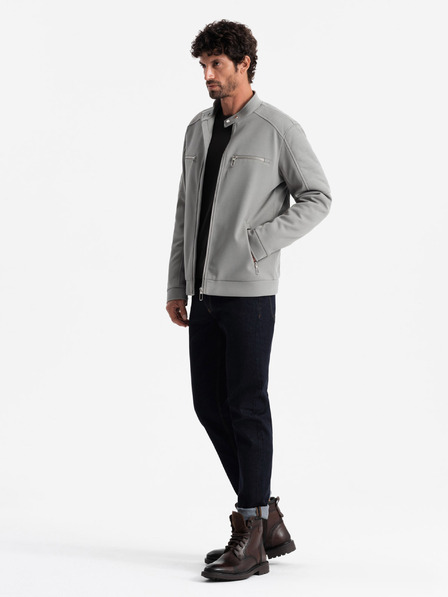 Ombre Clothing Jachetă pentru bărbați cu buzunare și guler Ombre Clothing
