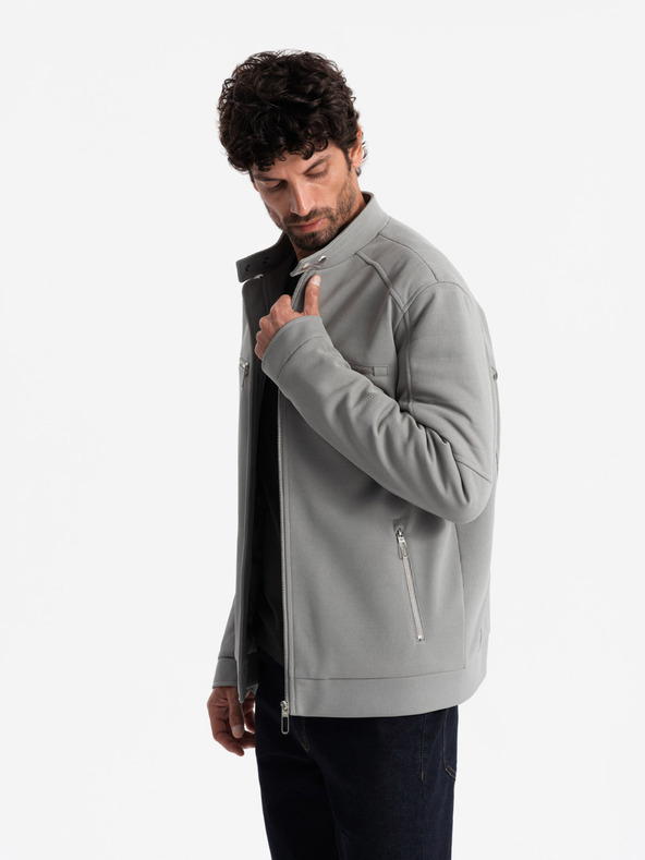 Ombre Clothing Jachetă pentru bărbați cu buzunare și guler Ombre Clothing