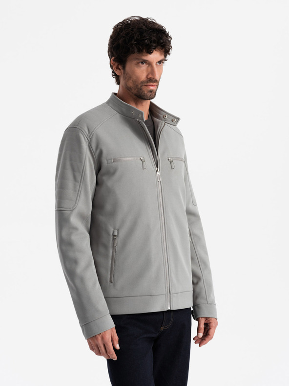 Ombre Clothing Jachetă pentru bărbați cu buzunare și guler Ombre Clothing