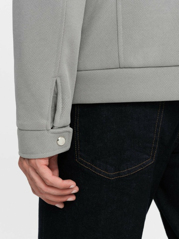 Ombre Clothing Jachetă pentru bărbați cu buzunare și guler Ombre Clothing