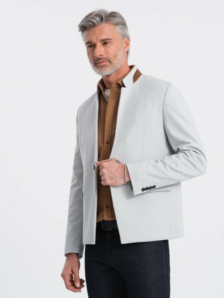 Ombre Clothing Jachetă bărbătească bronzată cu guler ridicat Ombre Clothing