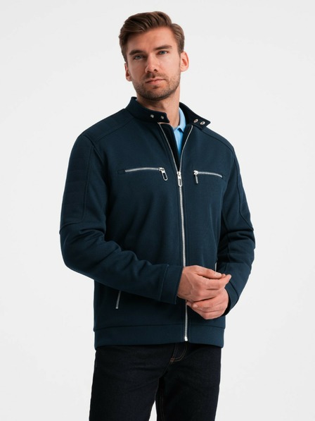Ombre Clothing Jachetă bărbătească cu guler stand-up și buzunare Ombre Clothing