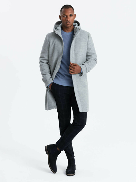 Ombre Clothing Palton cu glugă pentru bărbați Ombre Clothing