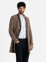 Ombre Clothing Palton elegant bărbătesc cu o singură pieptănătură din amestec de lână Ombre Clothing V1 OM-COWC-0114