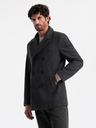Ombre Clothing Palton bărbătesc scurt cu mânecă dublă din lână Ombre Clothing V1 OM-COWC-0115
