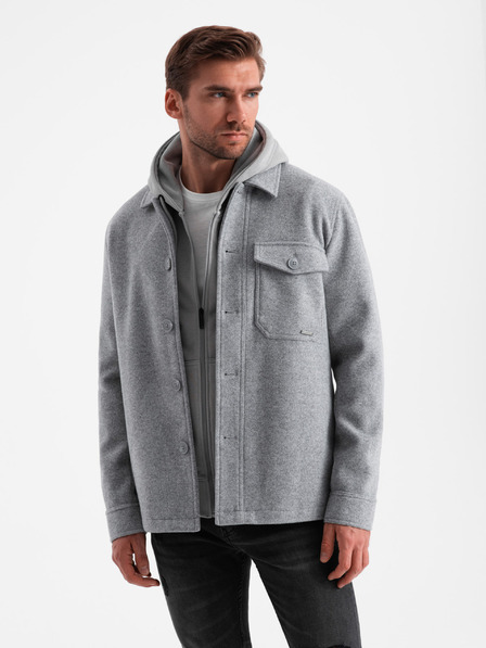 Ombre Clothing Jachetă fleece ușoară pentru bărbați Ombre Clothing V2 OM-JANP-0199