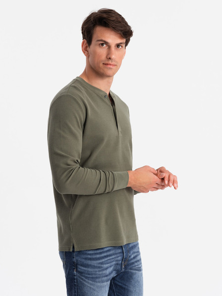 Ombre Clothing Tricou pentru bărbați Ombre Clothing Waffle Knit V1 OM-LSCL-0120