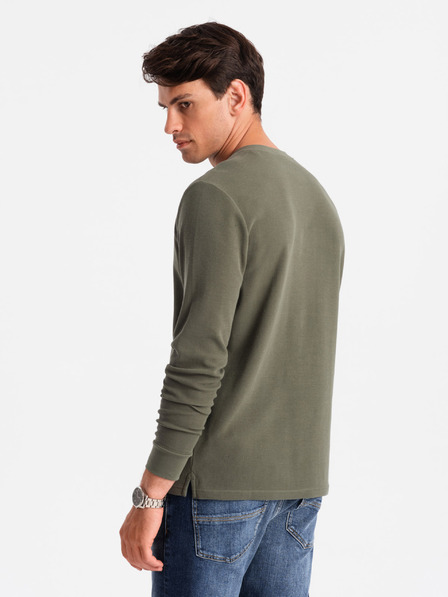 Ombre Clothing Tricou pentru bărbați Ombre Clothing Waffle Knit V1 OM-LSCL-0120