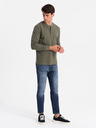 Ombre Clothing Tricou pentru bărbați Ombre Clothing Waffle Knit V1 OM-LSCL-0120