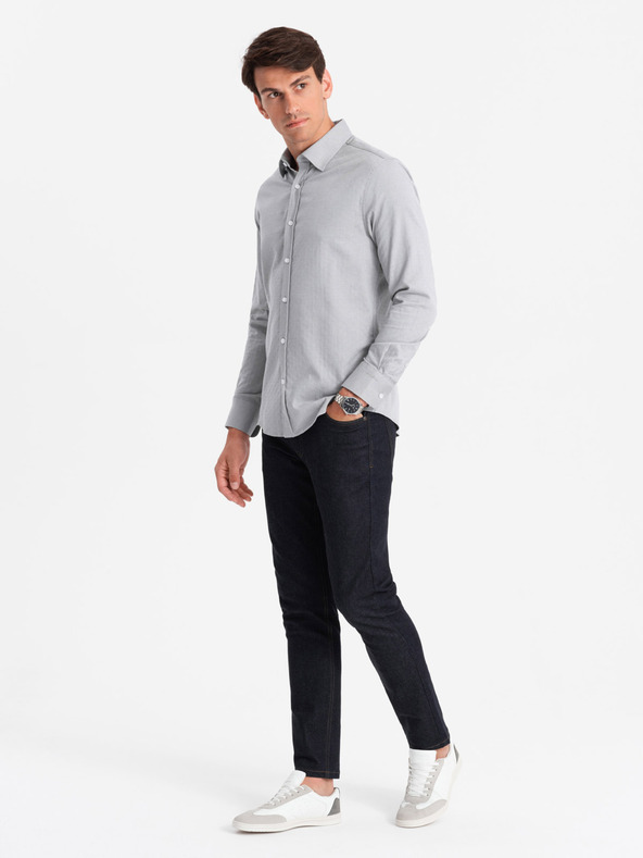 Ombre Clothing Cămașă Ombre Clothing SLIM FIT pentru bărbați V2 OM-SHCS-0175