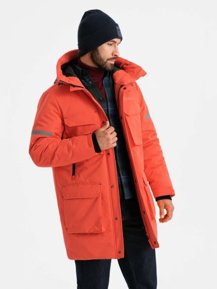 Ombre Clothing Jachetă lungă izolată pentru bărbați Ombre Clothing