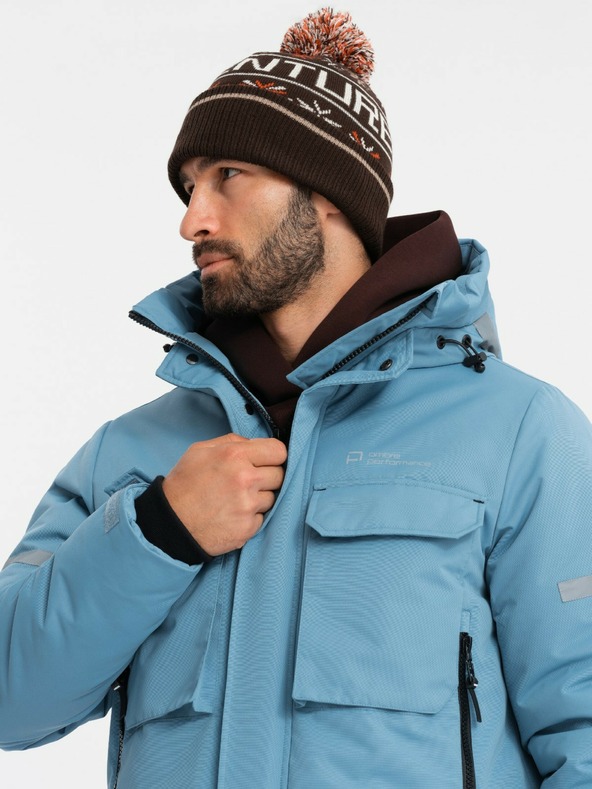 Ombre Clothing Jachetă lungă izolată pentru bărbați Ombre Clothing