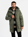Ombre Clothing Jachetă lungă izolată pentru bărbați Ombre Clothing