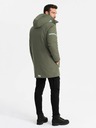 Ombre Clothing Jachetă lungă izolată pentru bărbați Ombre Clothing