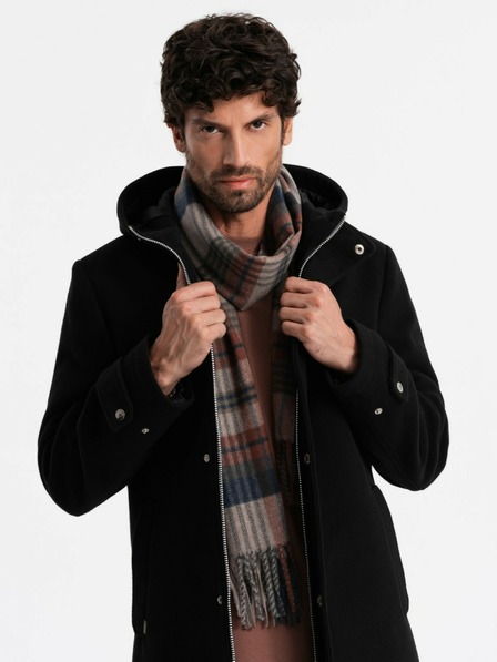 Ombre Clothing Eșarfă Scottish Plaid Fringed pentru bărbați Îmbrăcăminte Ombre