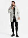 Ombre Clothing Jachetă parka clasică lungă pentru bărbați crem Ombre Clothing