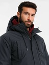 Ombre Clothing Jachetă parka clasică lungă pentru bărbați negru Ombre Clothing