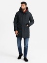 Ombre Clothing Jachetă parka clasică lungă pentru bărbați negru Ombre Clothing