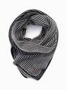 Ombre Clothing Eșarfă tricotată pentru bărbați cu dungi bicolore gri și negru Ombre Clothing