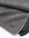 Ombre Clothing Eșarfă tricotată pentru bărbați cu dungi bicolore gri și negru Ombre Clothing