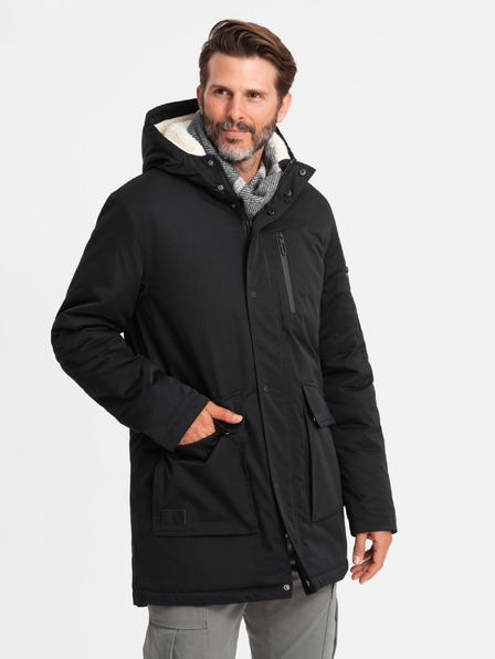 Ombre Clothing Jachetă parka lungă pentru bărbați Ombre Clothing