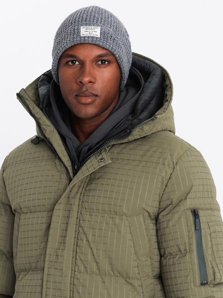 Ombre Clothing Jachetă parka lungă de exterior pentru bărbați Ombre Clothing