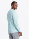 Ombre Clothing Pulover din tricot structurat Melange pentru bărbați Mint Ombre Clothing