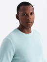 Ombre Clothing Pulover din tricot structurat Melange pentru bărbați Mint Ombre Clothing