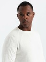 Ombre Clothing Pulover Raglan pentru bărbați cu mâneci cu nervuri Alb Îmbrăcăminte Ombre