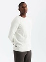 Ombre Clothing Pulover Raglan pentru bărbați cu mâneci cu nervuri Alb Îmbrăcăminte Ombre