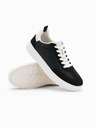 Ombre Clothing Adidași old-school cu talpă groasă pentru bărbați negru Ombre Clothing