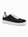 Ombre Clothing Adidași old-school cu talpă groasă pentru bărbați negru Ombre Clothing