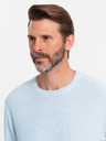 Ombre Clothing Pulover tricotat structurat melange albastru Ombre Clothing pentru bărbați