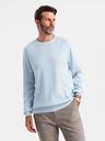 Ombre Clothing Pulover tricotat structurat melange albastru Ombre Clothing pentru bărbați
