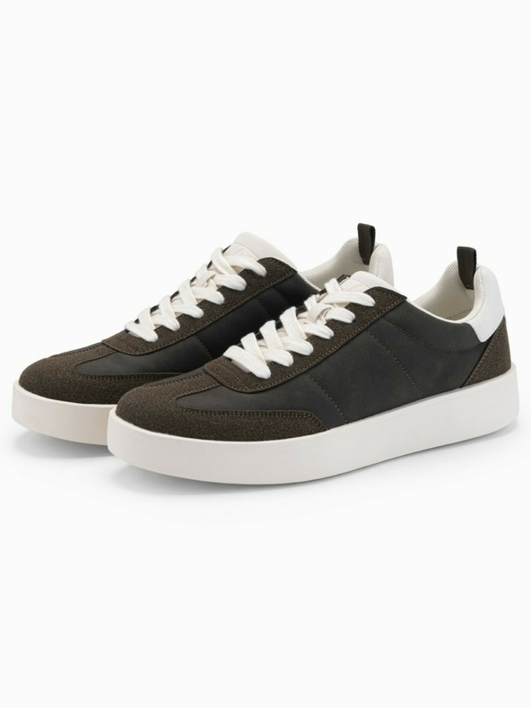 Ombre Clothing Adidași oldschool cu talpă groasă pentru bărbați maro închis Îmbrăcăminte Ombre