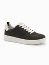 Ombre Clothing Adidași oldschool cu talpă groasă pentru bărbați maro închis Îmbrăcăminte Ombre