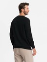 Ombre Clothing Pulover raglan pentru bărbați cu mâneci cu nervuri negru Îmbrăcăminte Ombre