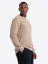Ombre Clothing Pulover tricotat structurat melange pentru bărbați nisip Îmbrăcăminte Ombre