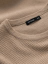 Ombre Clothing Pulover tricotat structurat melange pentru bărbați nisip Îmbrăcăminte Ombre