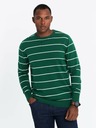 Ombre Clothing Pulover casual bărbătesc cu dungi orizontale verde Ombre Clothing