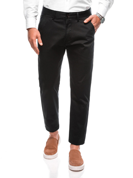 Edoti EDOTI Pantaloni chino pentru bărbați, negri