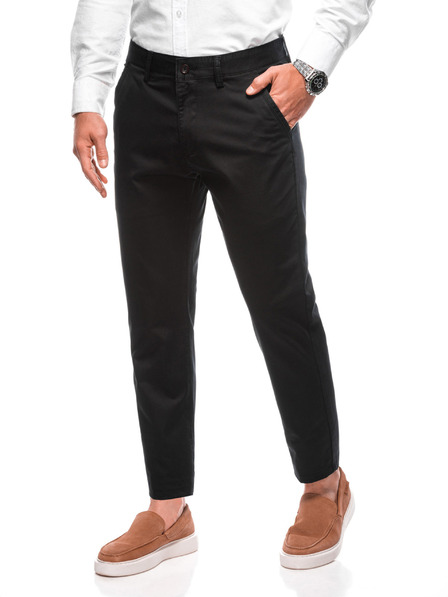 Edoti EDOTI Pantaloni chino pentru bărbați, negri